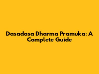 Dasadasa Dharma Pramuka: A Complete Guide